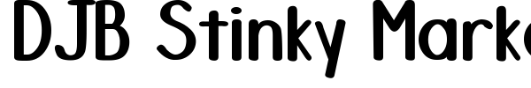 DJB Stinky Marker font preview